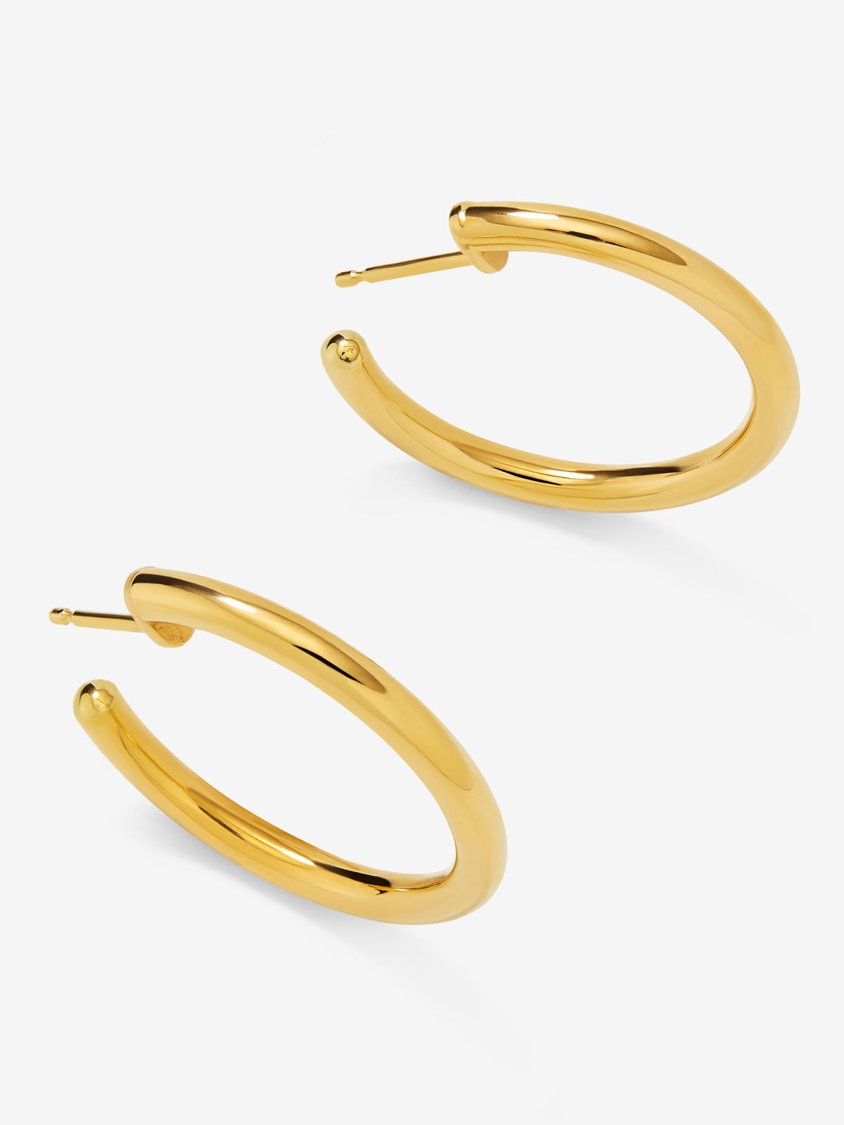 Pendientes de aro de oro amarillo de 18K 28,5mm