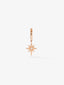 Pendiente individual de oro rosa de 18K con diamante en talla brillante de 0,05 cts