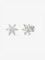Pendientes de oro blanco de 18K con 2 diamantes en talla brillante con un total de 0,16 cts y 10 en talla marquise con un total de 1,06 cts