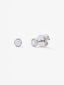 Pendientes de oro blanco de 18K con diamante solitario