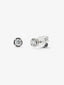 Pendientes de oro blanco de 18K con diamante solitario