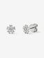 Pendientes de oro blanco de 18K con diamantes en talla brillante con un total de 0,6 cts