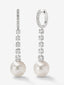 Pendientes de oro blanco de 18K con diamantes en talla brillante de 0,4 cts y perlas australianas de 10,5 mm