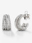 Pendientes de aro de oro blanco de 18K con 150 diamantes en talla brillante con un total de 2,9 cts