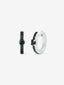 Pendientes de plata 925 con 18 espinelas negras en talla brillante