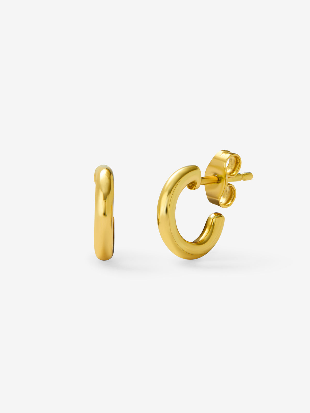 Pendientes de aro de oro amarillo de 18K de 11 mm