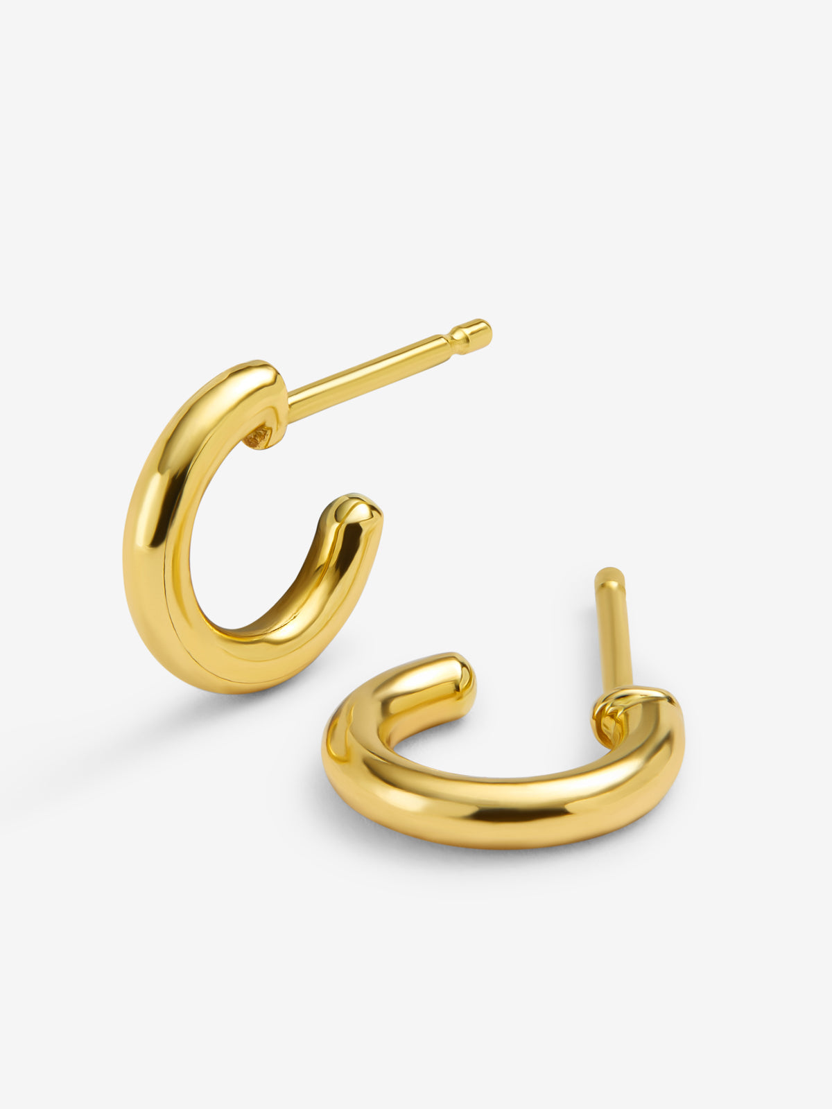 Pendientes de aro de oro amarillo de 18K de 11 mm