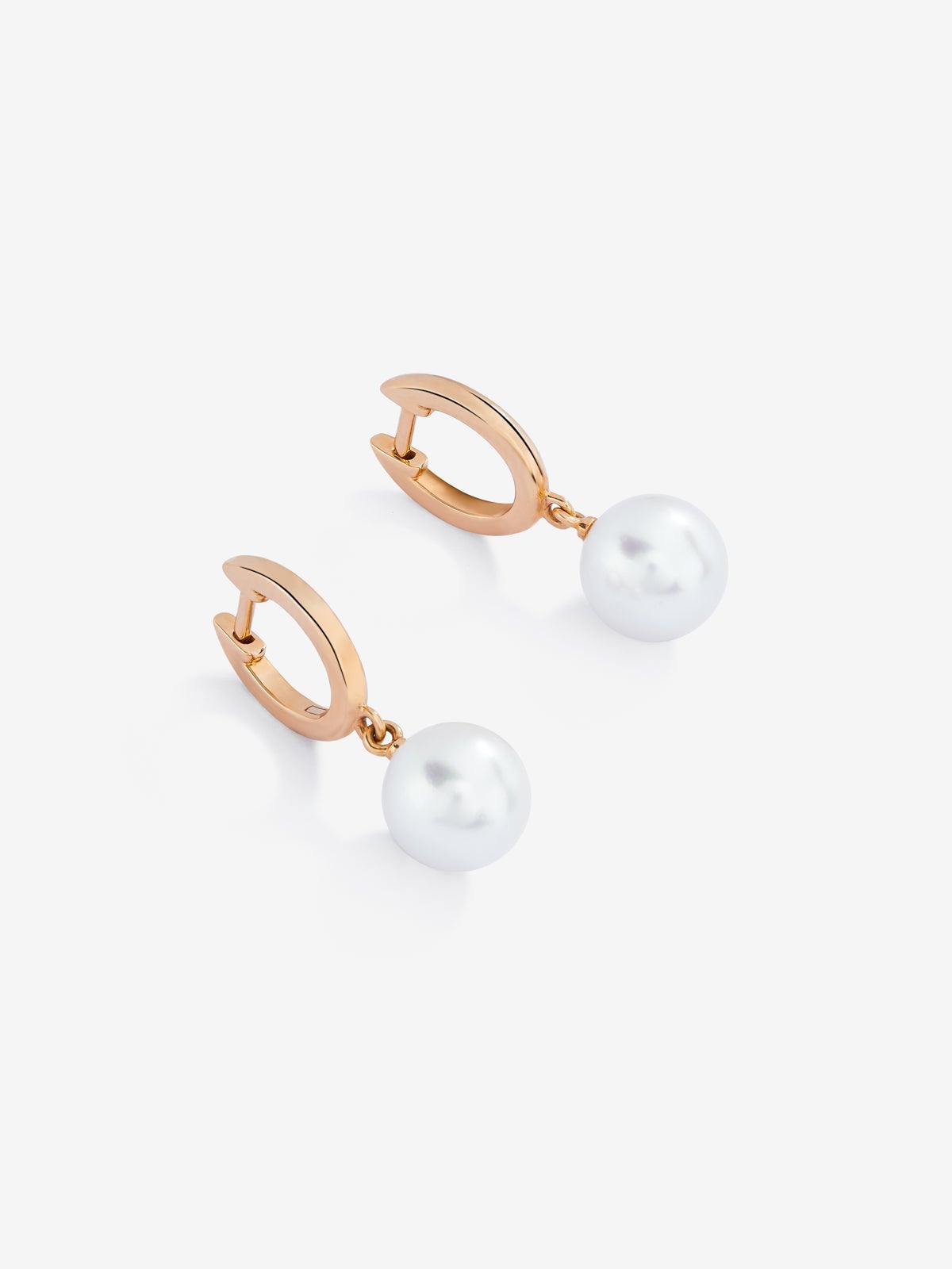 Pendientes de oro rosa de 18K con perlas australianas 8,5mm