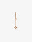 Pendiente individual de oro rosa de 18K con 20 diamantes en talla brillante con un total de 0,13 cts