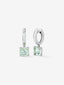 Pendientes de plata 925 con amatistas verdes en talla cushion de 3,2 cts