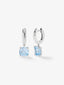Pendientes aro de plata 925 con topacio colgante