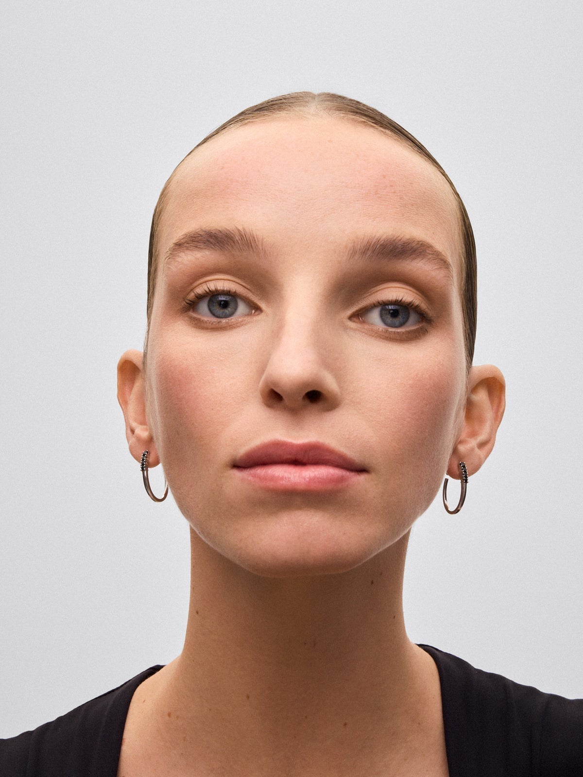 Pendientes de plata 925 con espinelas negras