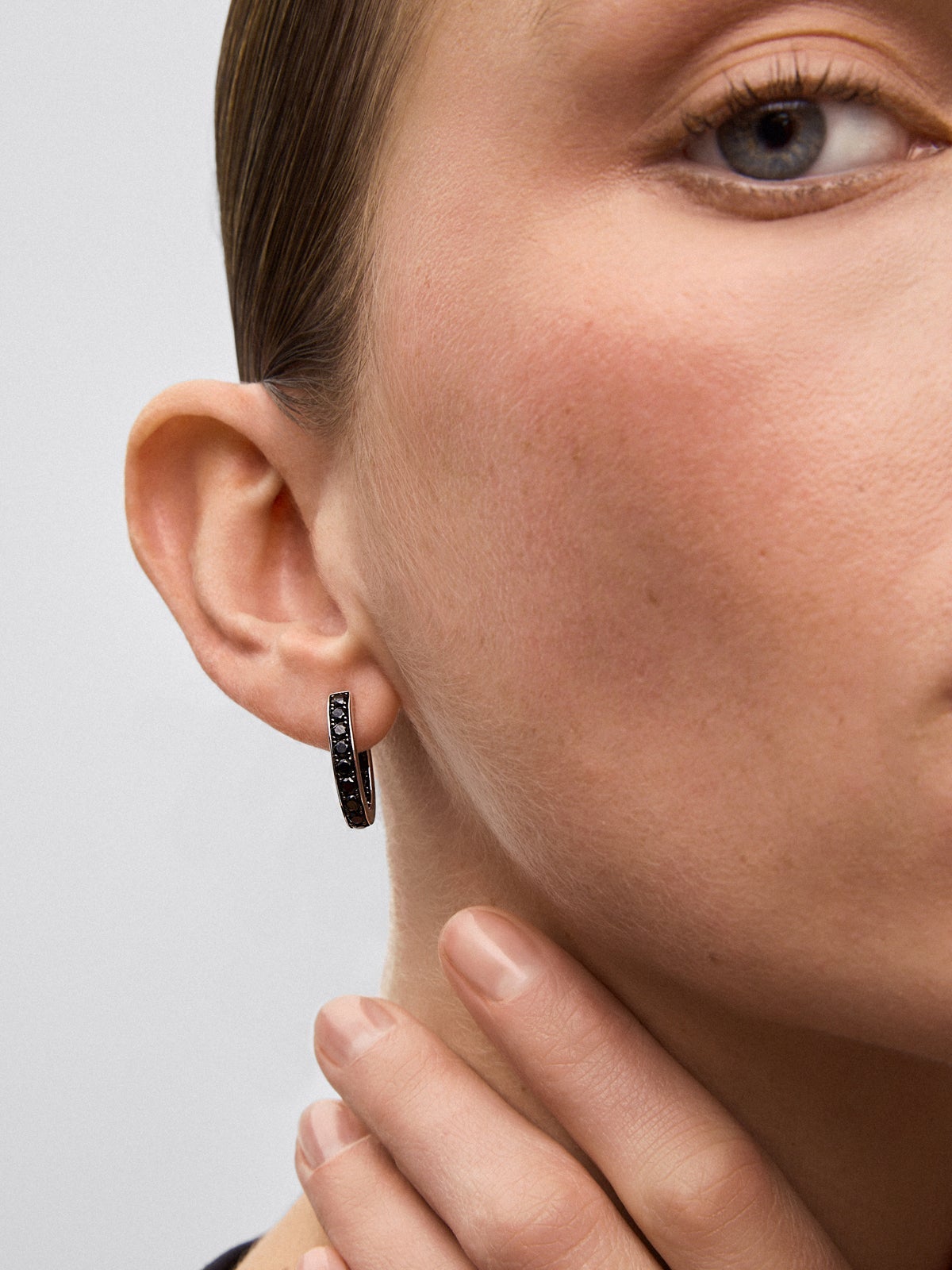 Pendientes aro de plata 925 con espinelas