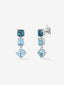Pendientes largos de plata 925 de topacios