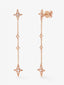 Pendientes de oro rosa de 18K con 32 diamantes en talla brillante con un total de 0,28 cts