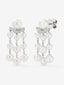 Pendientes de oro blanco de 18K con 20 perlas akoya y 16 diamantes en talla brillante con un total de 0,08 cts