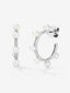 Pendientes aros de oro blanco de 18k con perlas Akoya 4mm