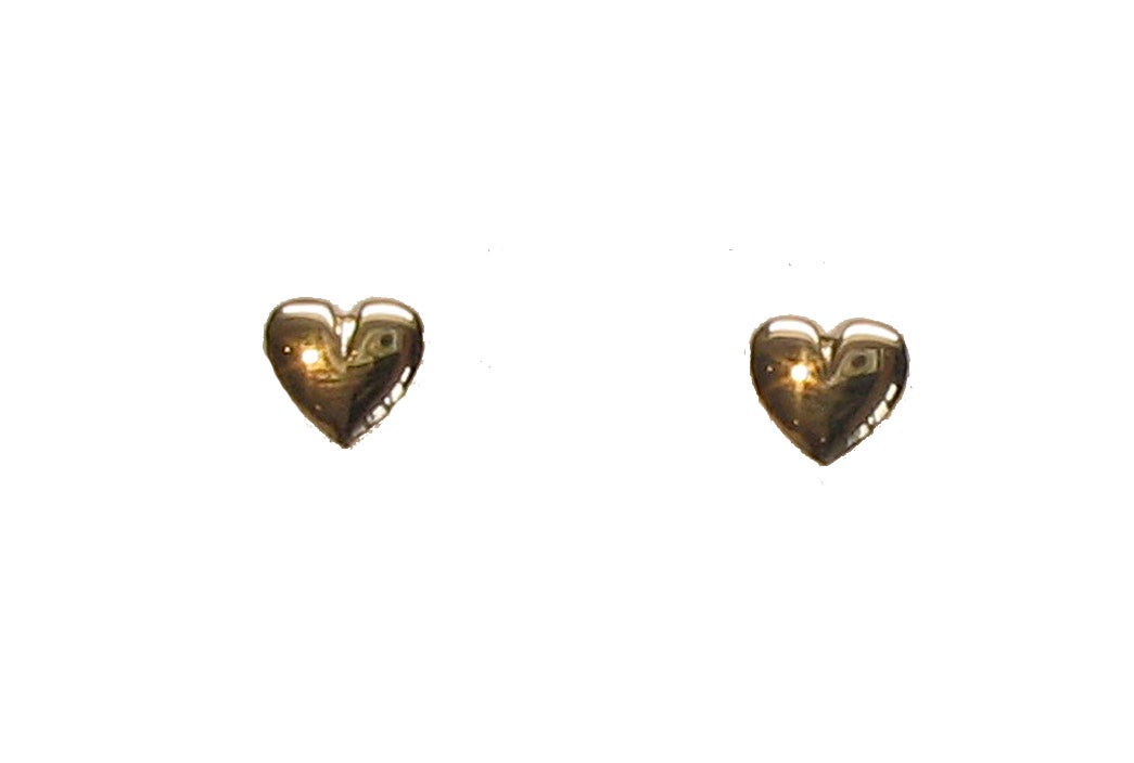 Pendientes corazón de oro amarillo de 18K