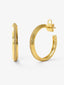 Pendientes de aro de oro amarillo de 18K con 124 diamantes en talla brillante con un total de 0,3 cts