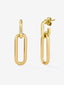 Pendientes medianos de eslabones forza de oro amarillo de 18K