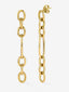 Pendientes largos de eslabones forza de oro amarillo de 18K