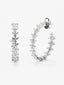 Pendientes de aro de oro blanco de 18K con 90 diamantes blancos en talla brillante con un total de 2,64 cts