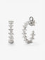 Pendientes de aro de oro blanco de 18K con 66 diamantes en talla brillante con un total de 1,01 cts