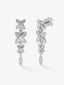 Pendientes de oro blanco de 18K con diamantes blancos en talla brillante de 1,092 cts
