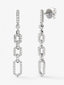 Pendientes de oro blanco de 18K con 96 diamantes en talla brillante con un total de 0,58 cts
