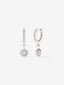 Pendientes de oro blanco de 18K con diamantes en talla brillante de 0,25 cts