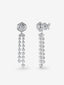 Pendientes de oro blanco de 18K con diamantes en talla brillante con un total de 1,25 cts y diamantes en talla baguette de 0,1 cts