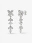 Pendientes de oro blanco de 18K con 62 diamantes en talla brillante con un total de 1,07 cts