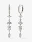 Pendientes de oro blanco de 18K con 70 diamantes en talla brillante con un total de 0,75 cts