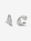Pendientes de oro blanco de 18K con pavé de diamantes en talla brillante con un total de 0,52 cts