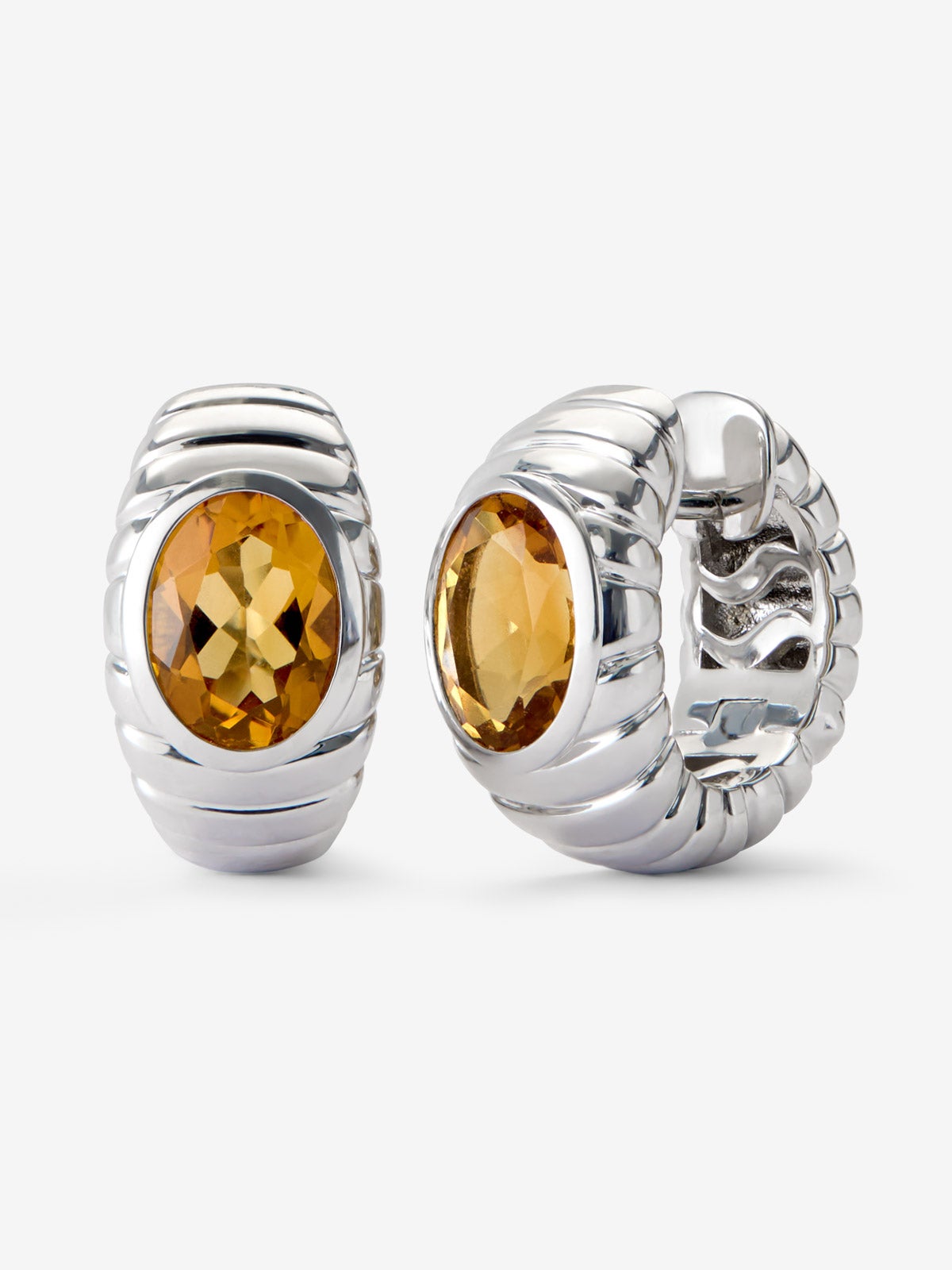 Pendientes de plata 925 con cuarzos citrinos