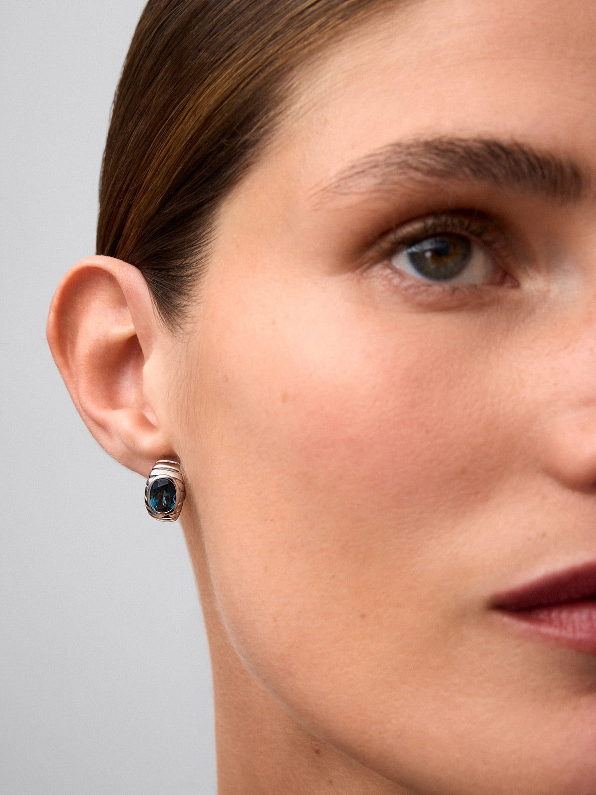 Pendientes de plata 925 con topacios azul London
