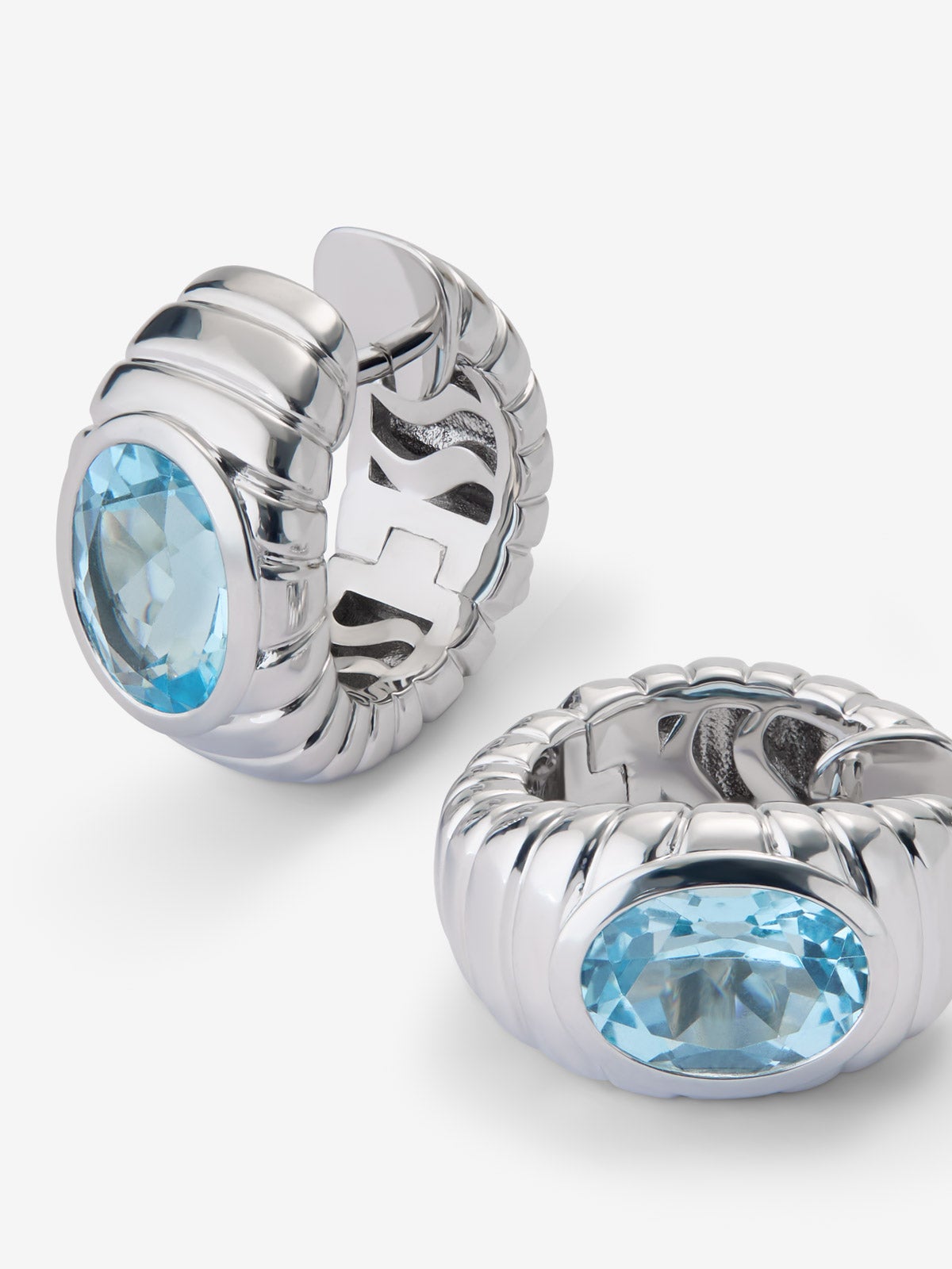 Pendientes de plata 925 con topacios azul sky