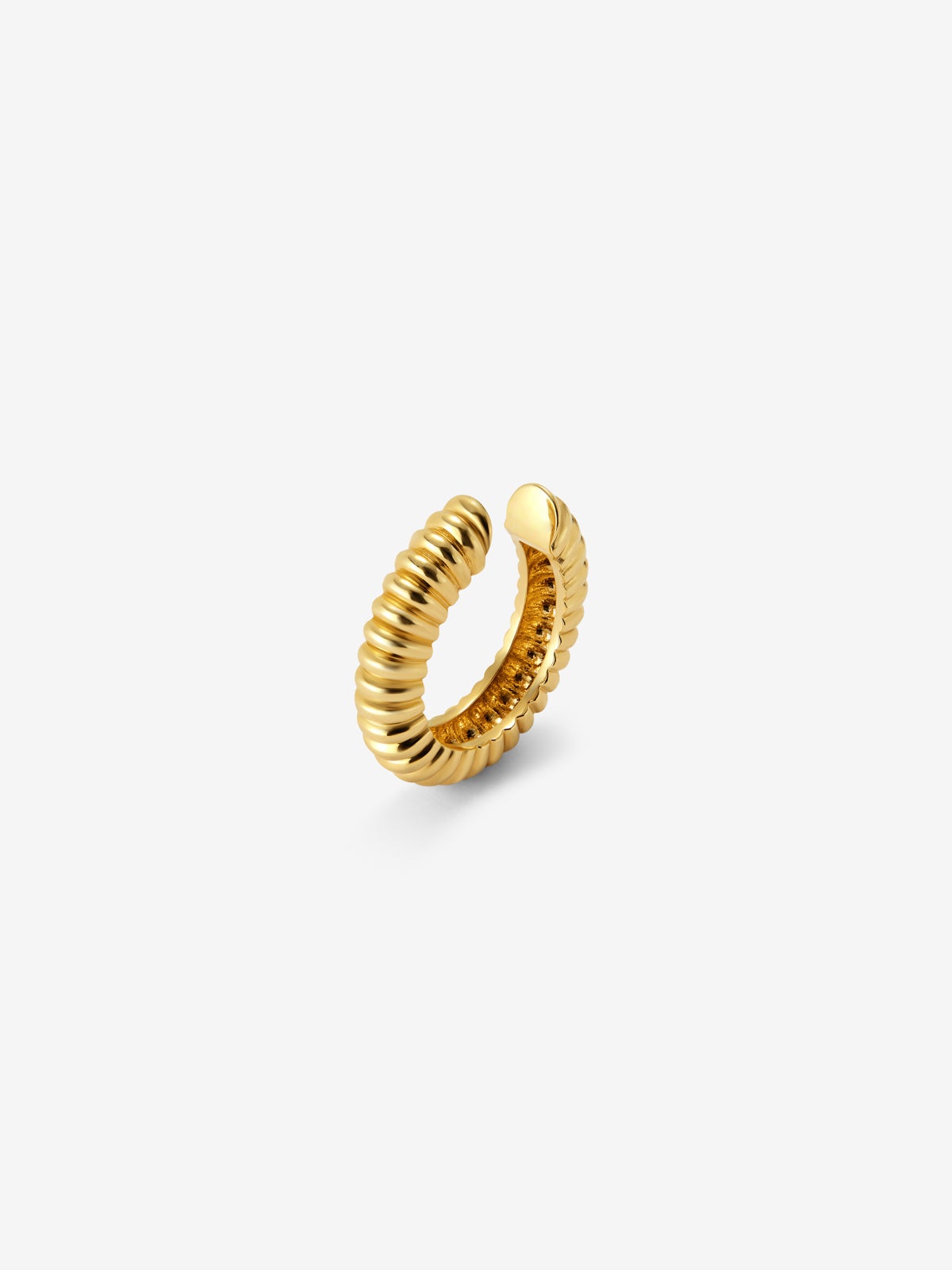 Earcuff gallonado de oro amarillo de 18K