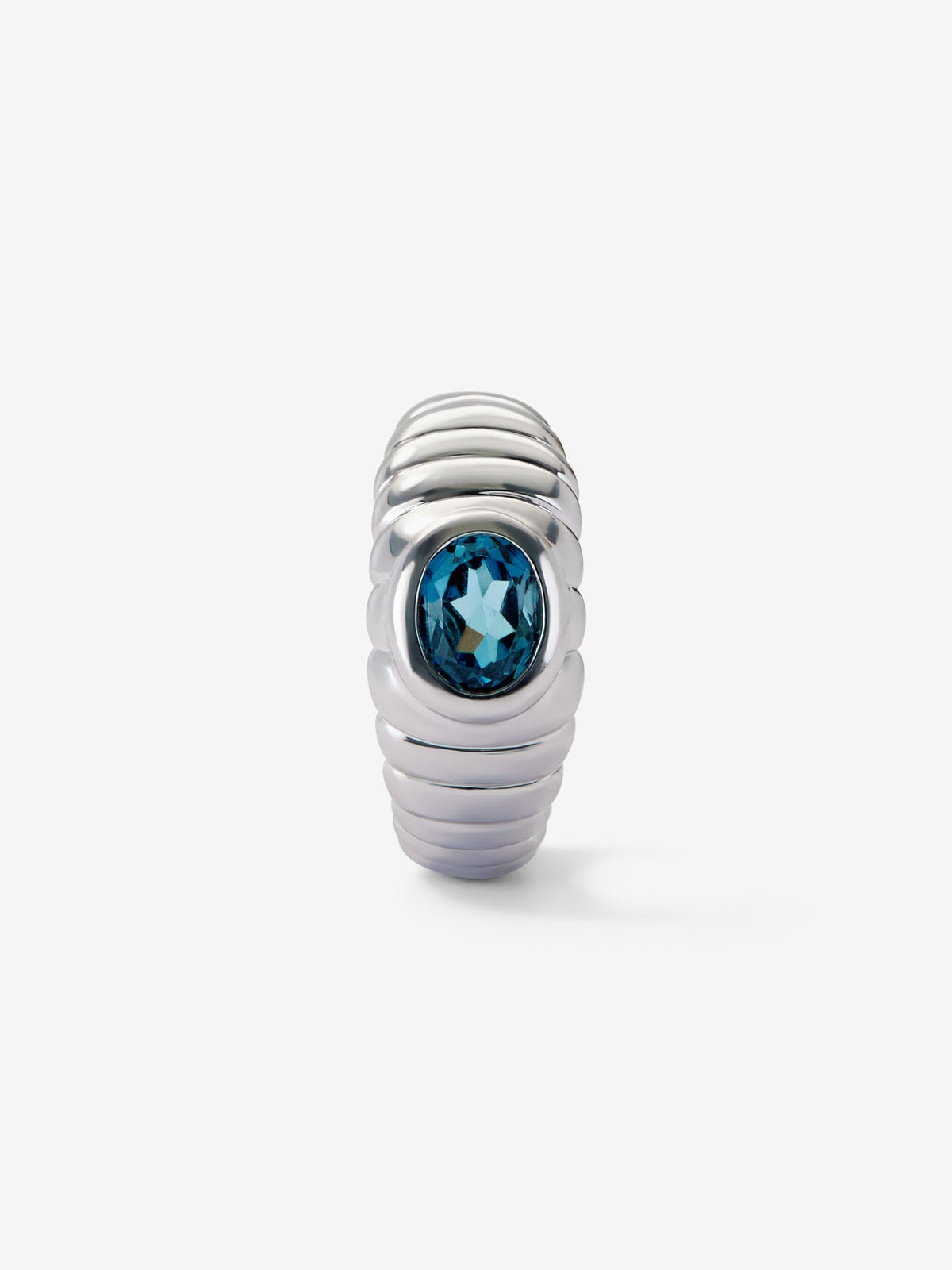 Earcuff de plata 925 con topacio azul London