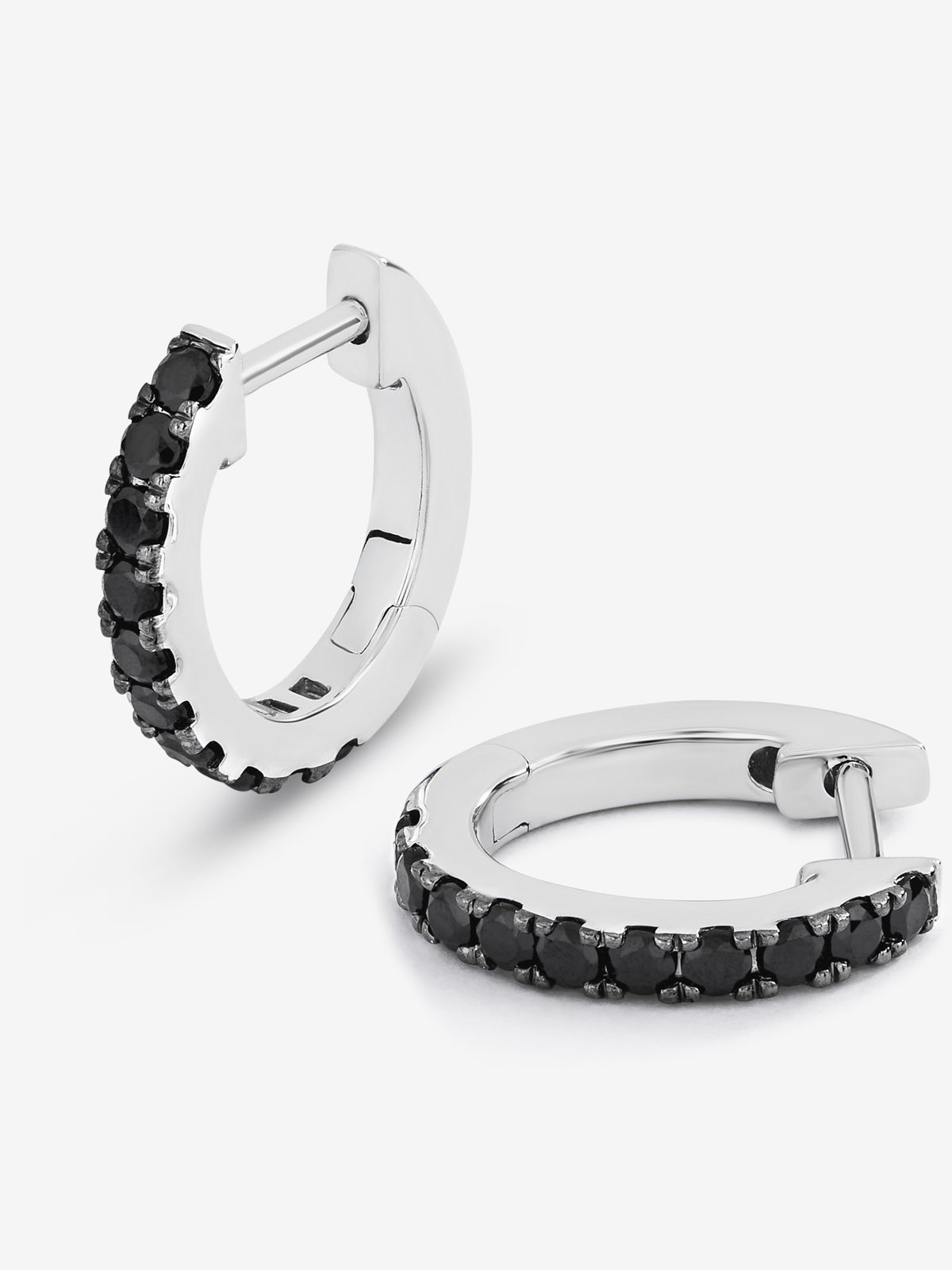 Pendientes aro fino de plata 925 con espinelas