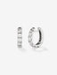 Pendientes de oro blanco de 18K con 12 diamantes en talla brillante con un total de 0,95 cts
