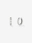 Pendientes de aro de oro blanco de 18K con 12 diamantes en talla brillante con un total de 1,2 cts