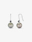 Pendientes de aro de plata 925 con 2 espinelas negras y 2 perlas de Tahití de 8,5mm
