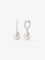 Pendientes de oro blanco de 18K con perlas australianas de 9 mm y diamantes en talla brillante de 0,31 cts