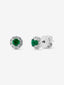 18K white gold earrings with emeralds