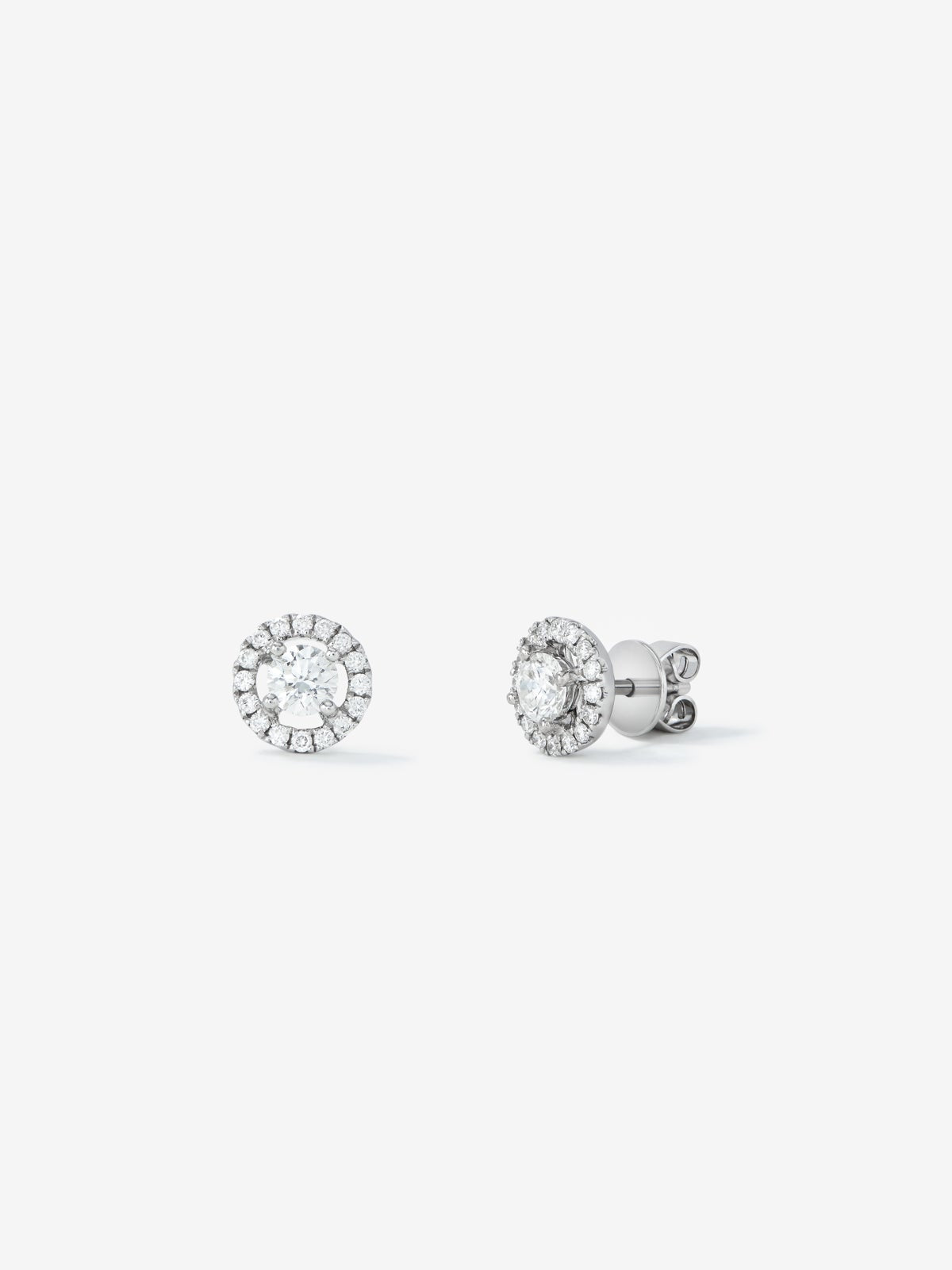 Pendientes de oro blanco de 18K con diamantes