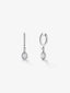Pendientes de aro de oro blanco de 18K con diamantes en talla brillante