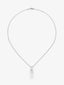 Colgante de cadena de oro blanco de 18k con aro en diamante y perla australiana de 9,5 mm