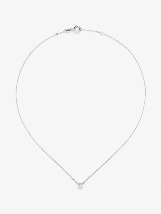 Colgante de oro blanco de 18K con diamantes de 0,3 cts