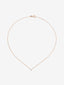 Colgante de oro rosa de 18K con diamante en talla brillante de 0,2 cts